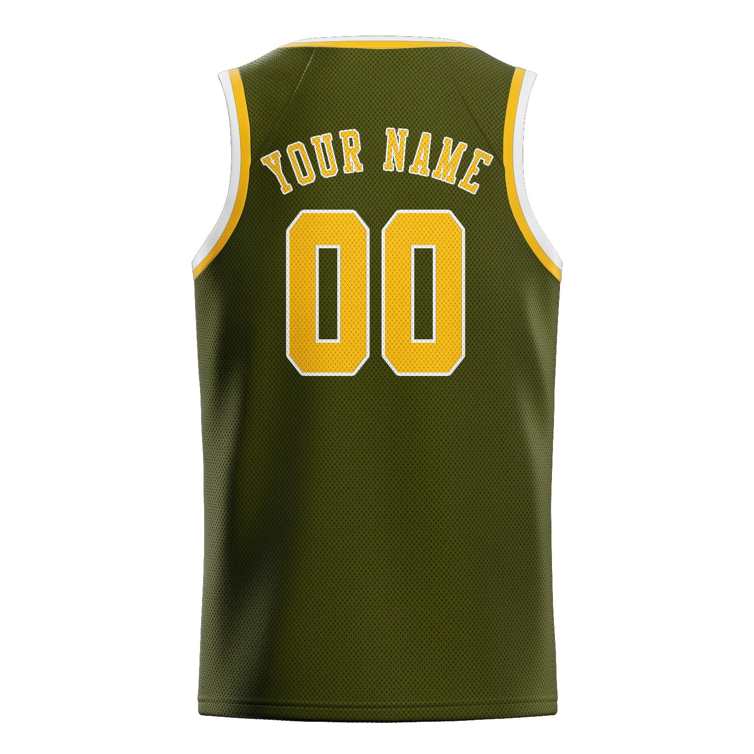 Custom Olive Gold Basketball Jersey