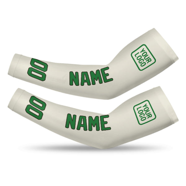 Custom Cream Emerald Green Arm Sleeve