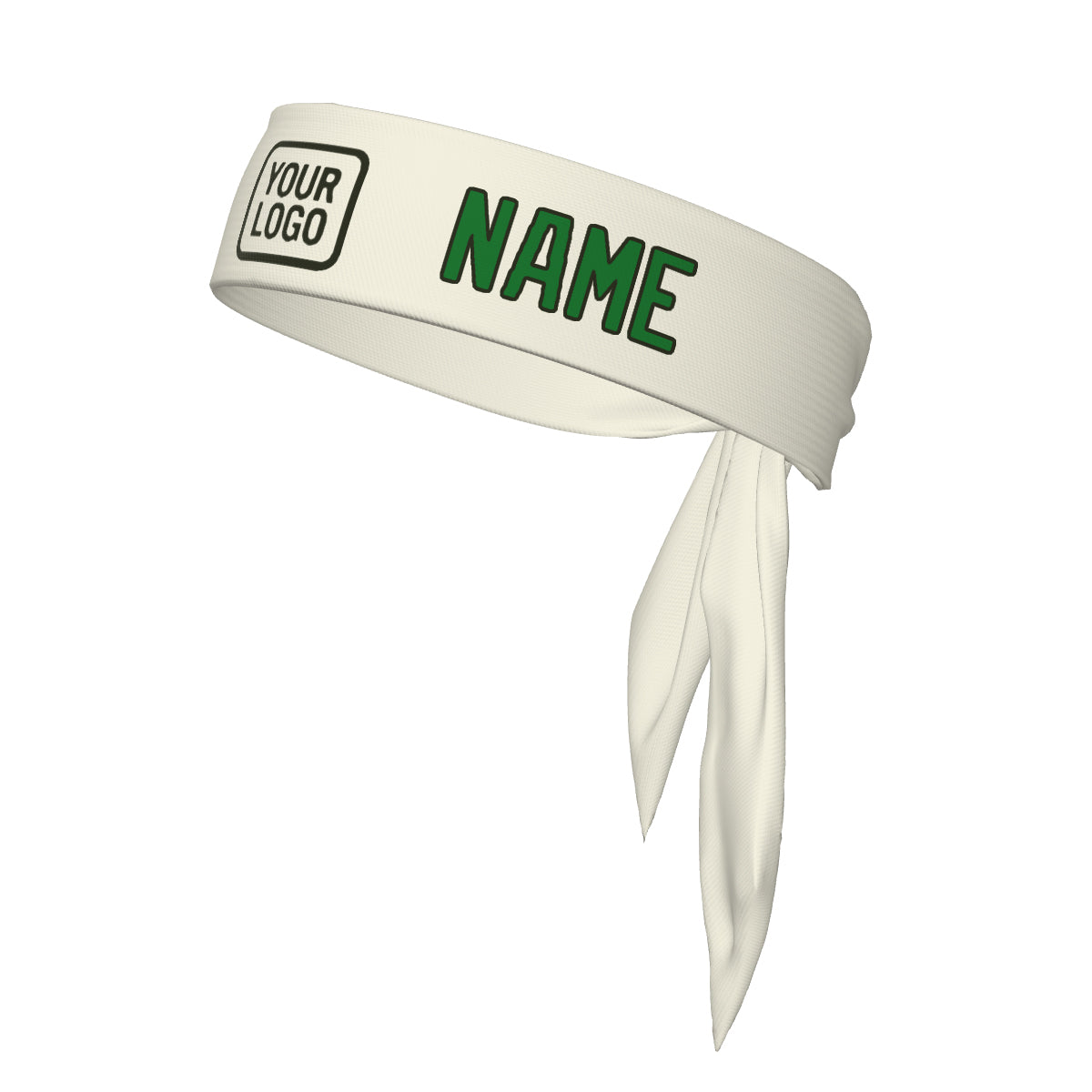 Custom Cream Emerald Green Headband