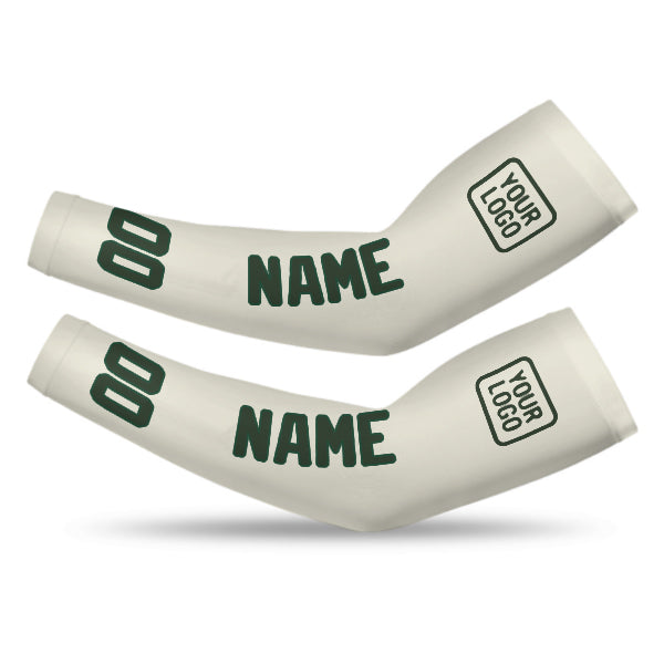 Custom Cream Dark Green Arm Sleeve