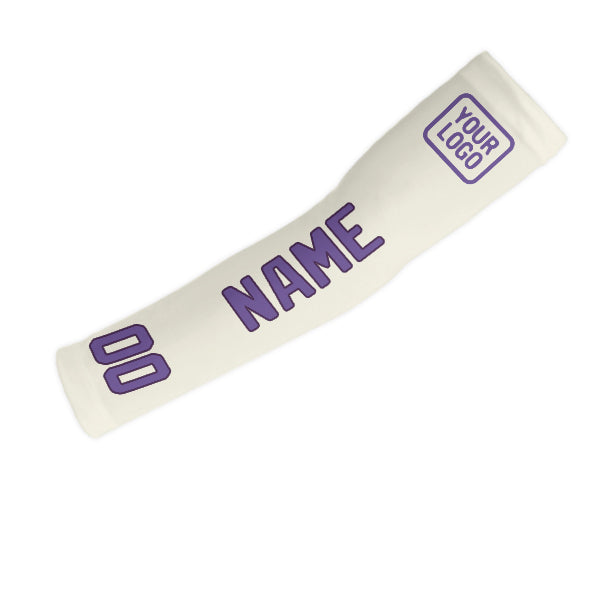 Custom Cream Light Purple Arm Sleeve