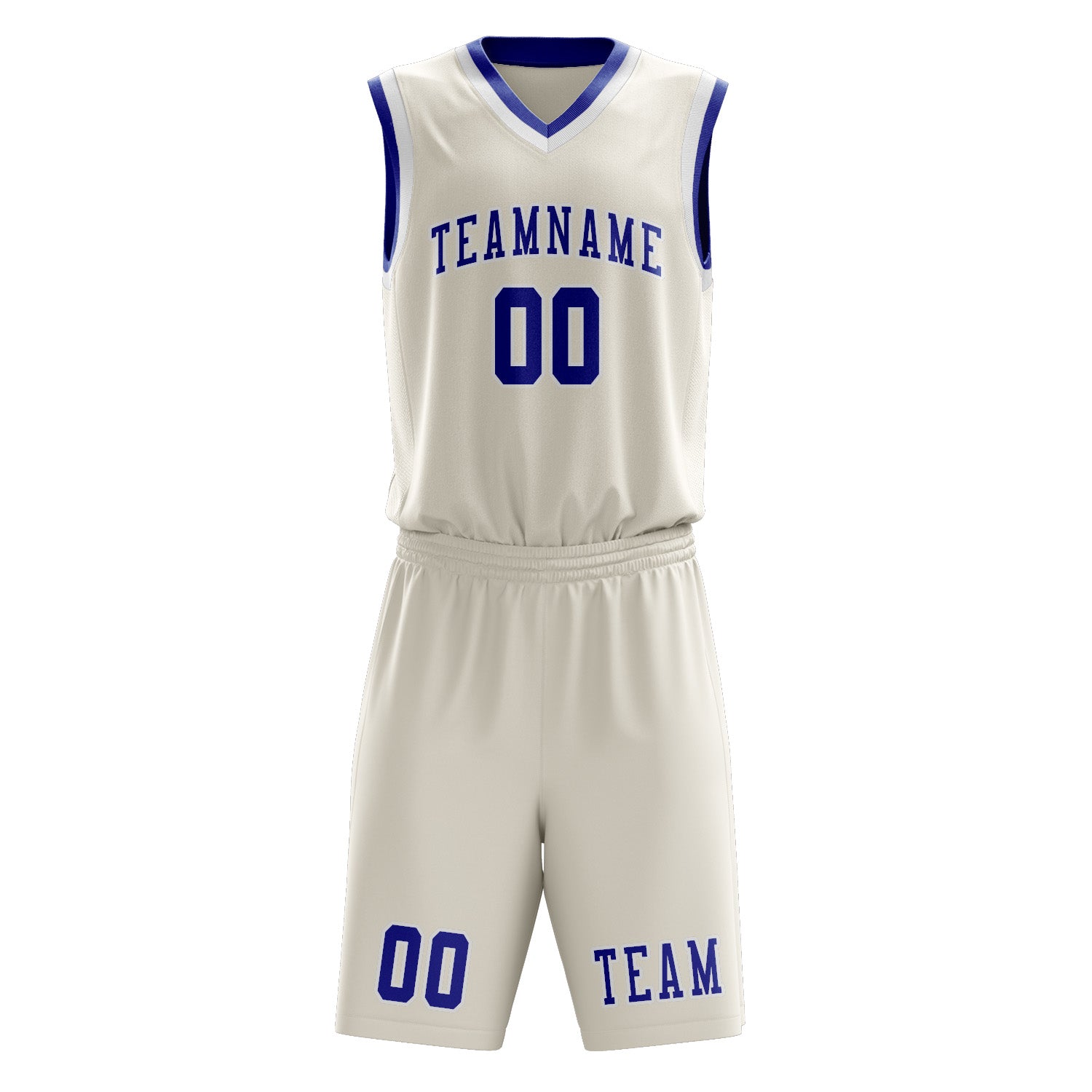 Custom Cream Sky Blue Basketball Set