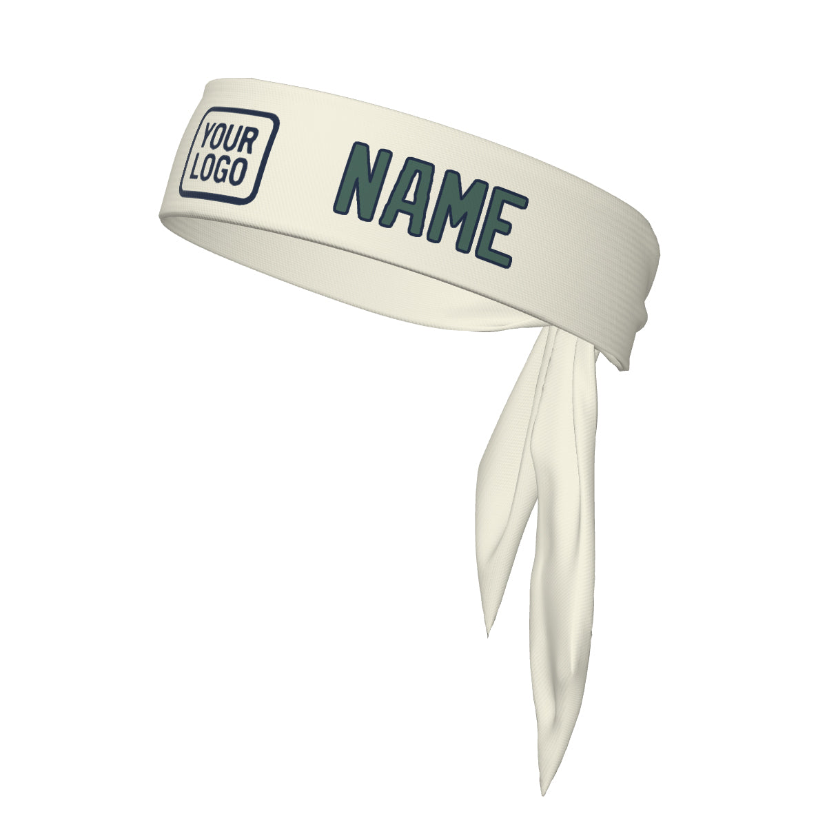 Custom Cream Blue Green Headband