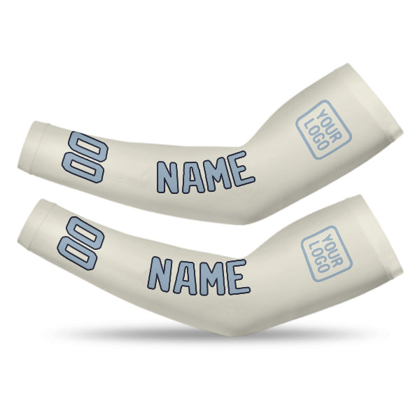 Custom Cream Light Blue Arm Sleeve