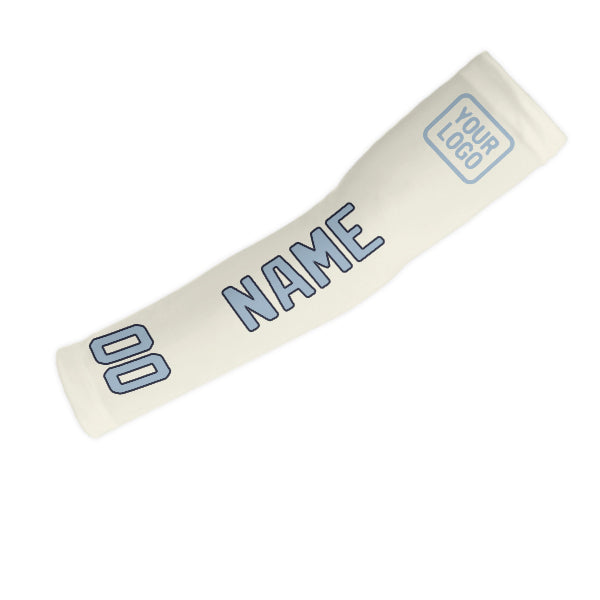 Custom Cream Light Blue Arm Sleeve