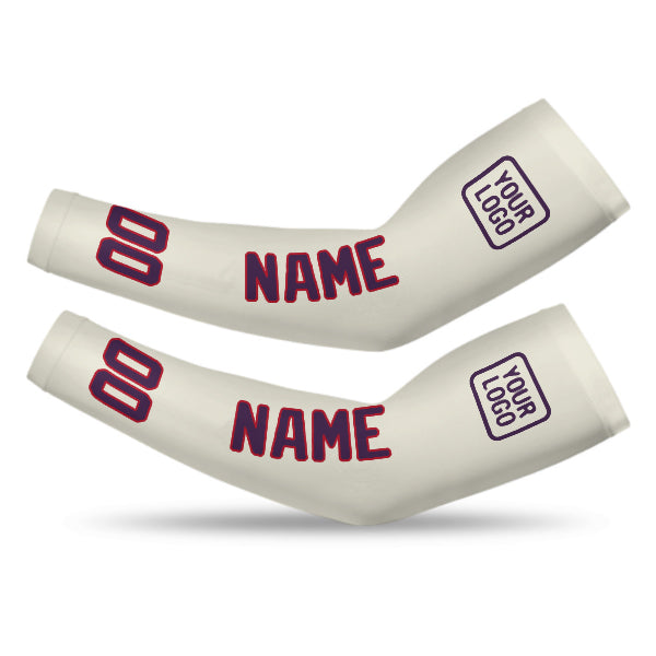 Custom Cream Purple Arm Sleeve