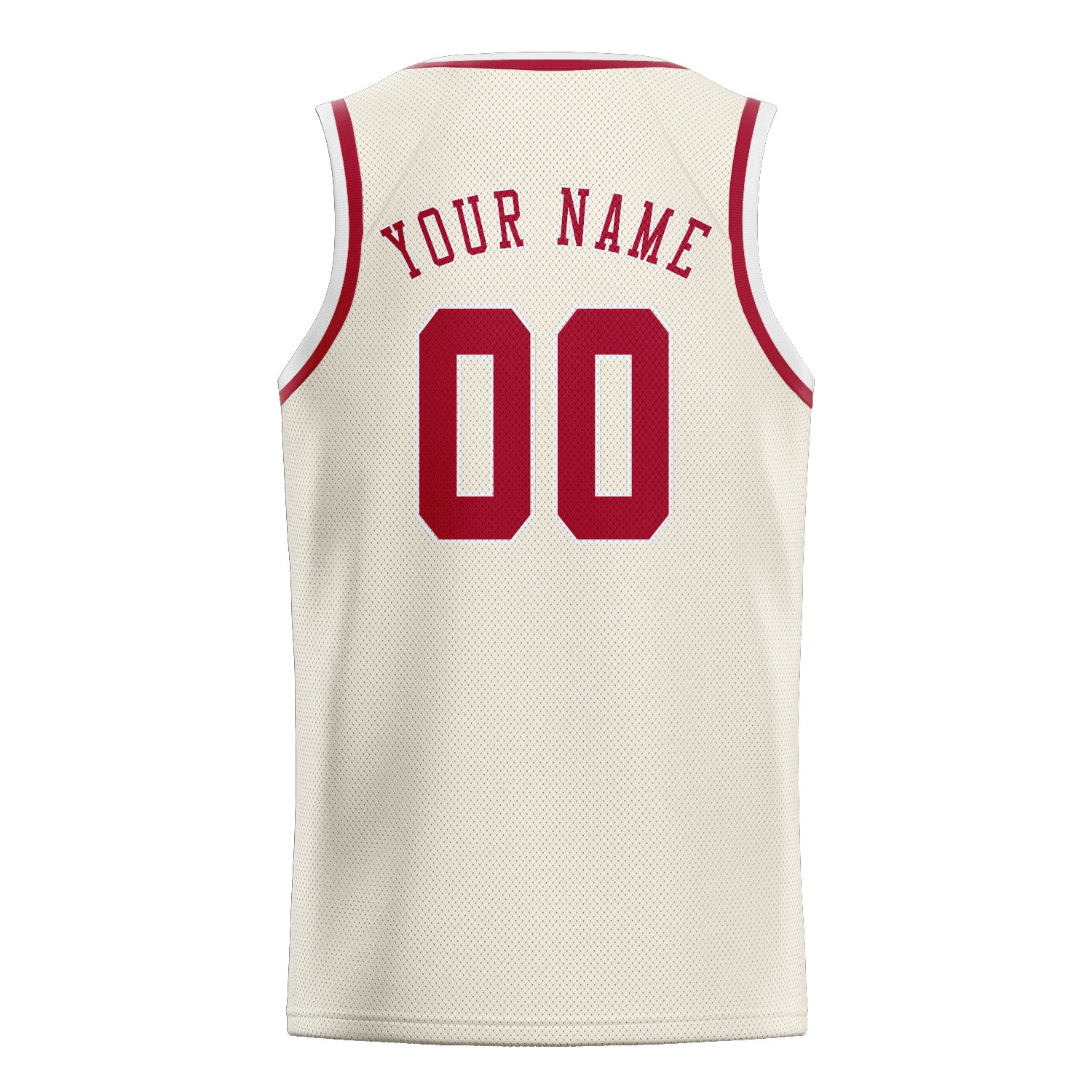 Custom Cream Red Basketball Jersey