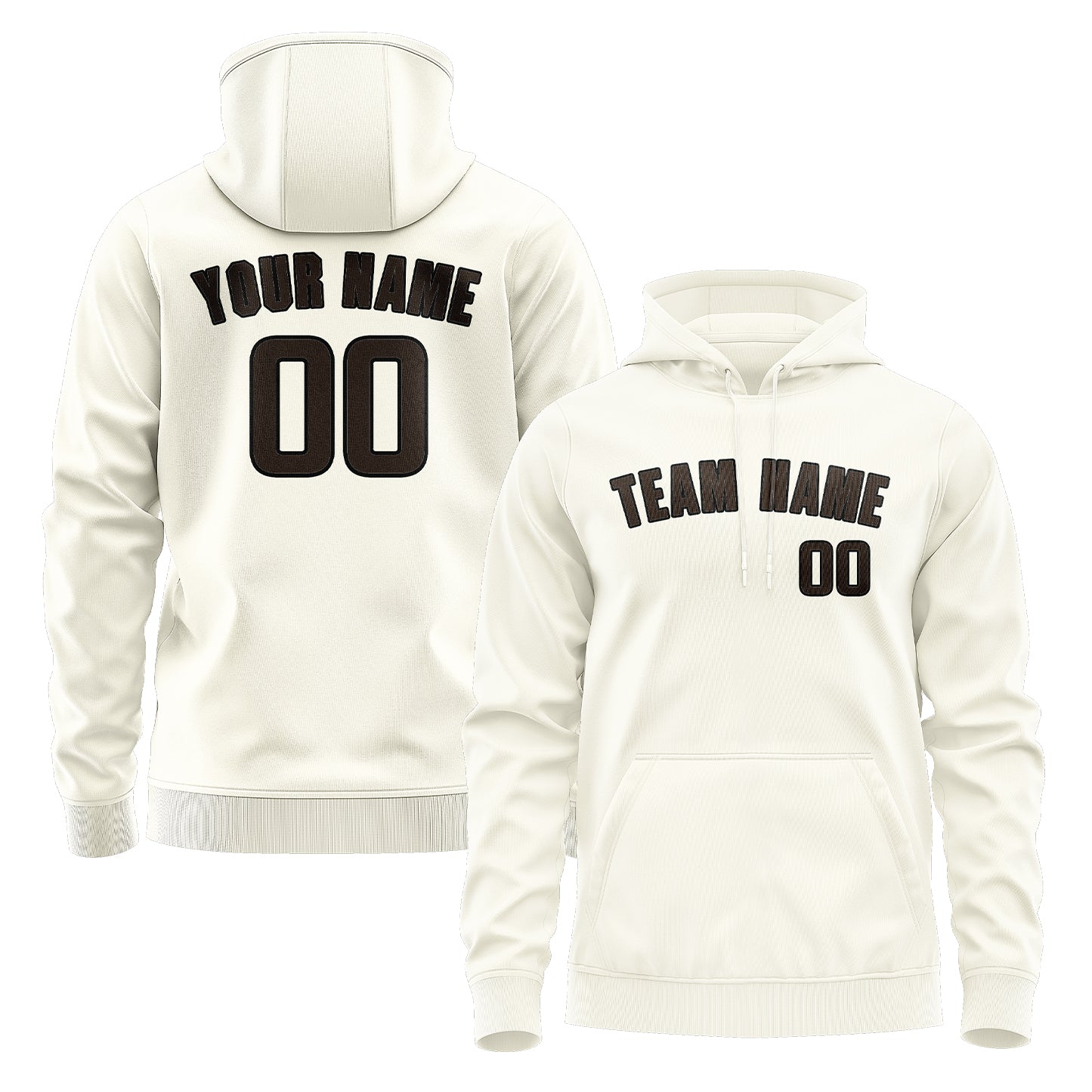 Custom Cream Brown Hoodie