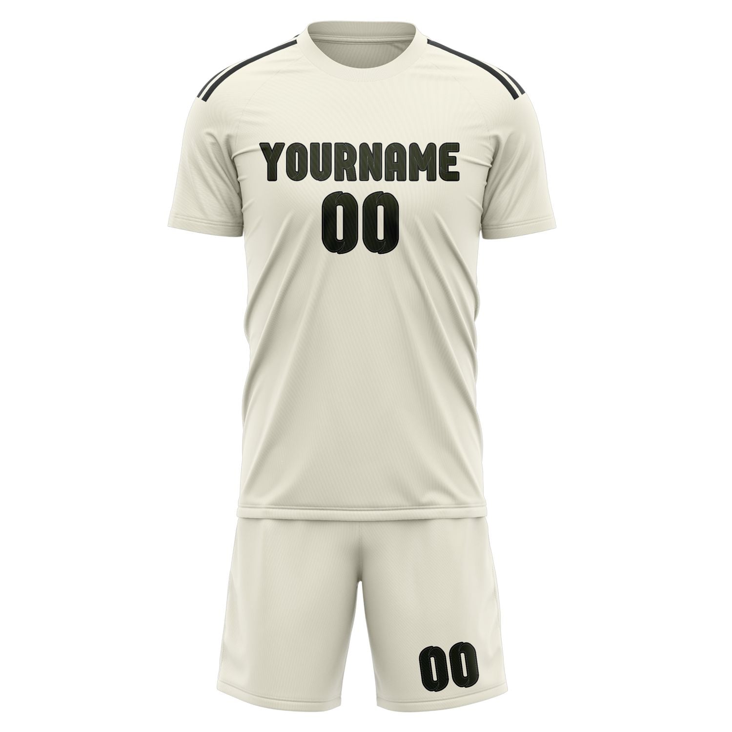 Custom Cream Olive Soccer Set