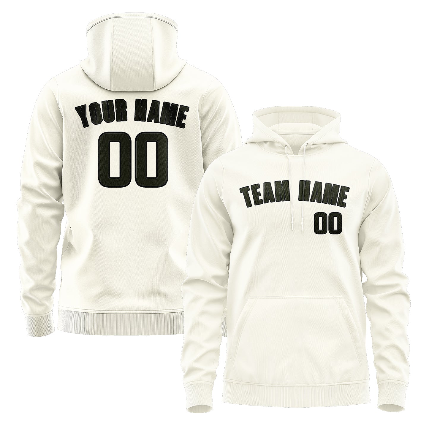 Custom Cream Olive Hoodie