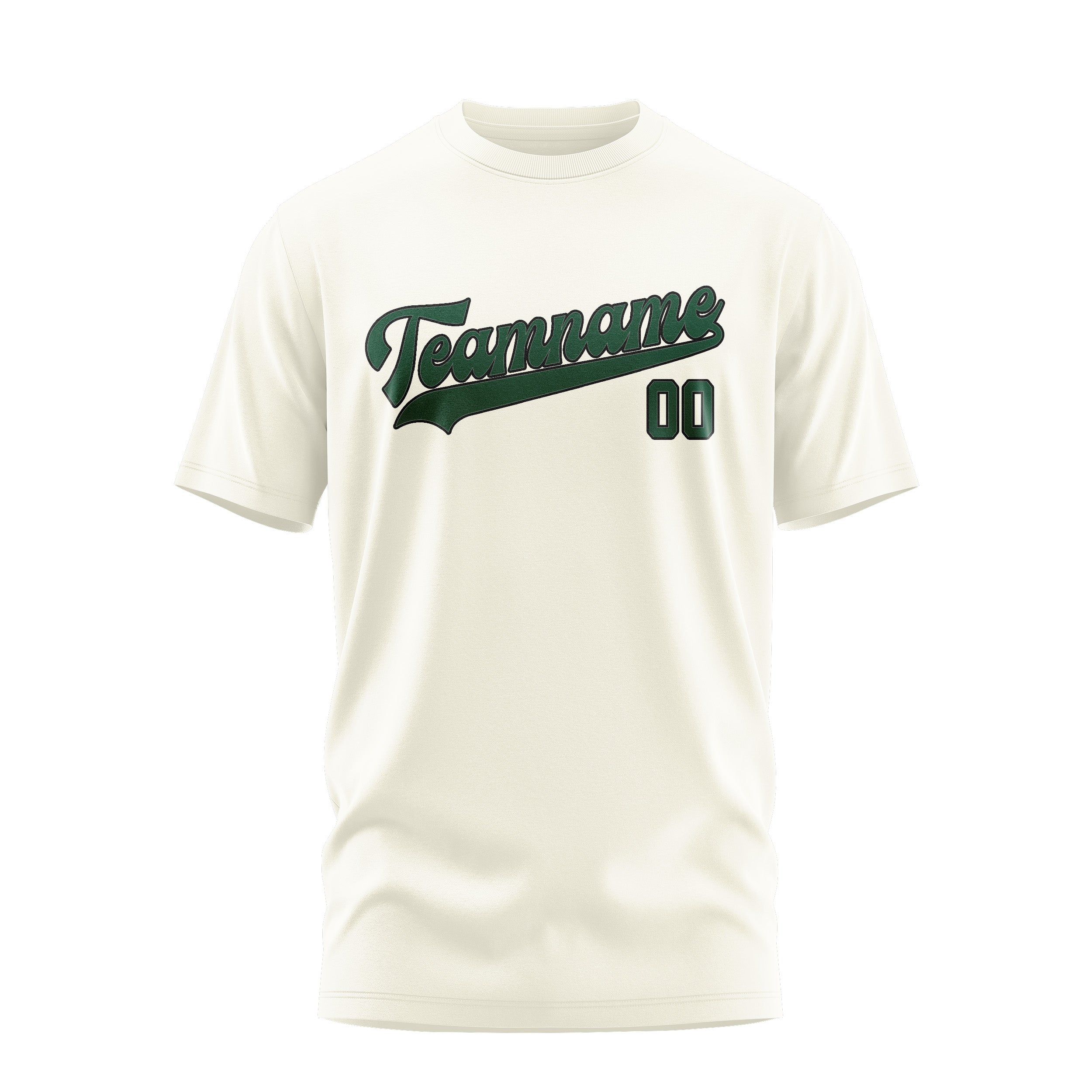 Custom Cream Green T-Shirt