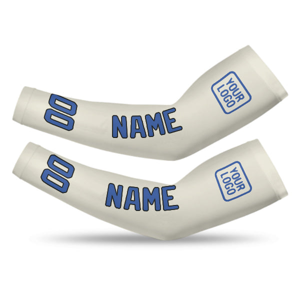 Custom Cream Sky Blue Arm Sleeve