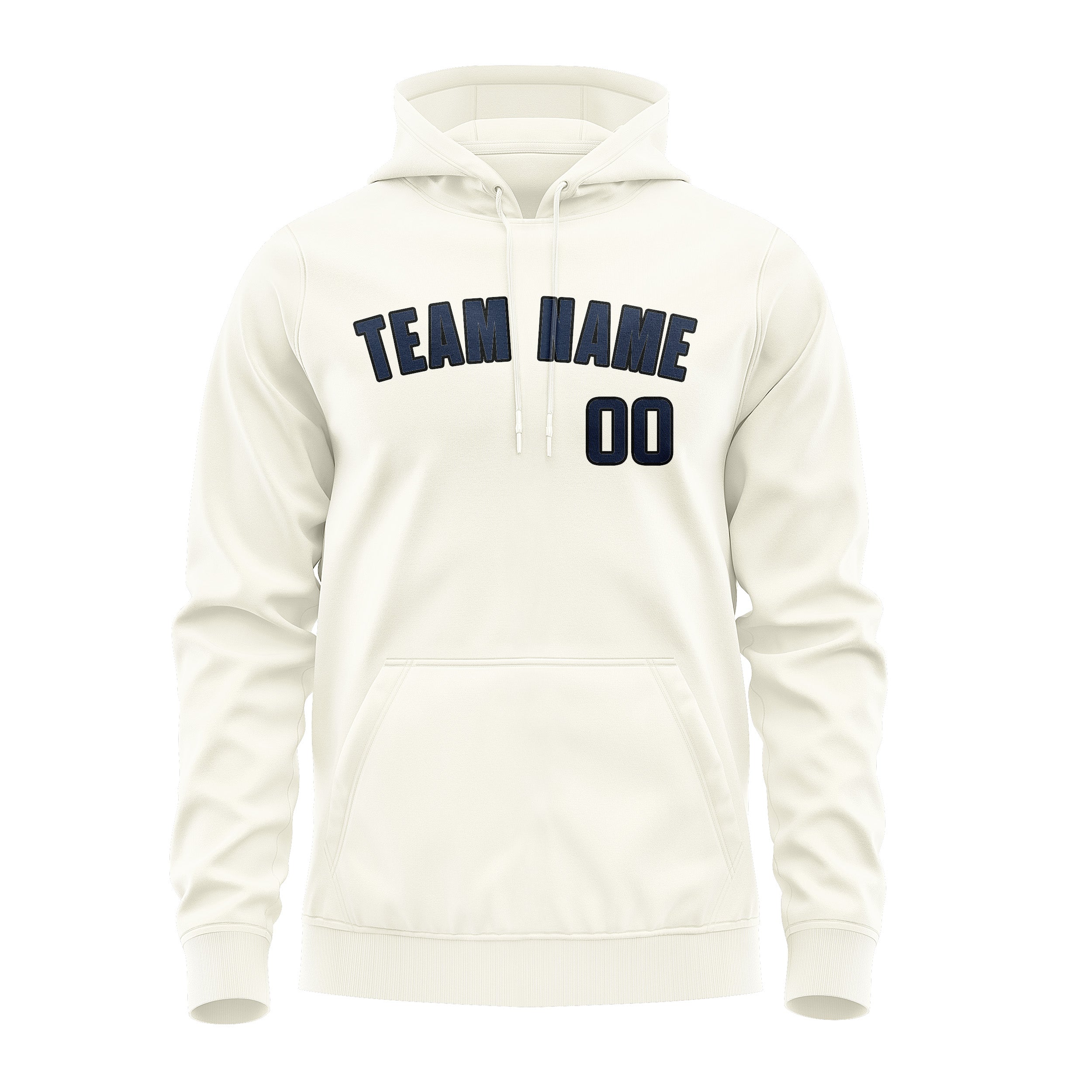 Custom Cream Blue Hoodie