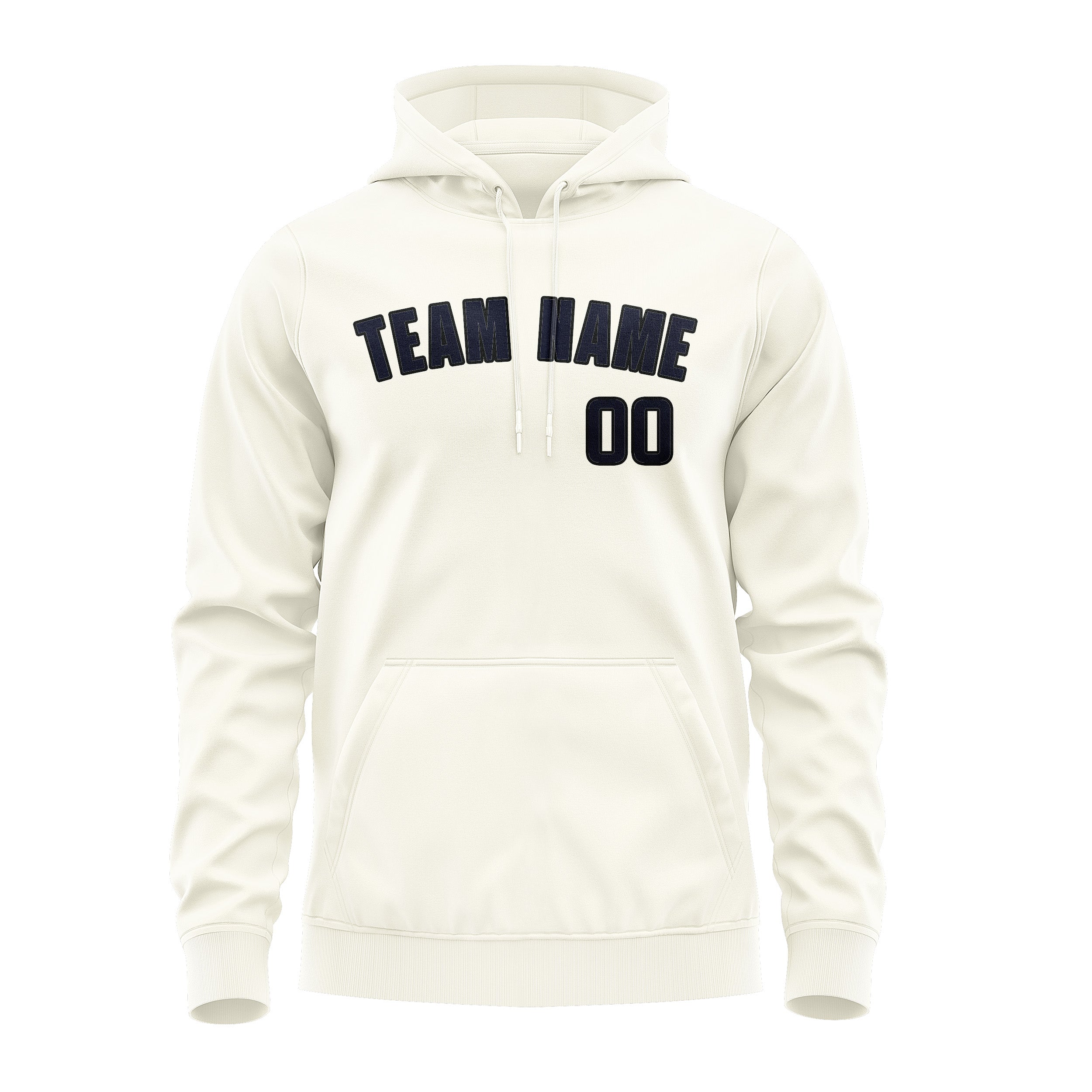 Custom Cream Navy Hoodie