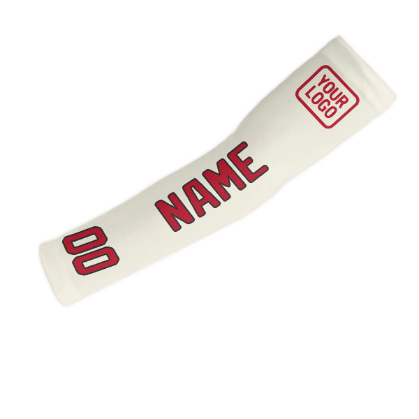 Custom Cream Red Arm Sleeve