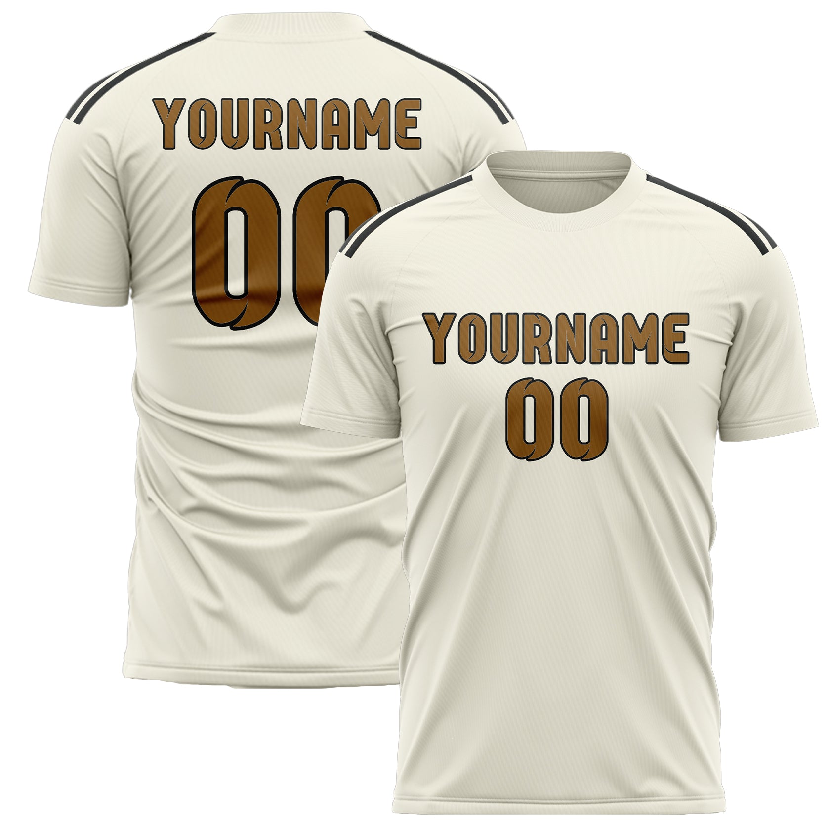 Custom Cream Khaki Soccer Jersey