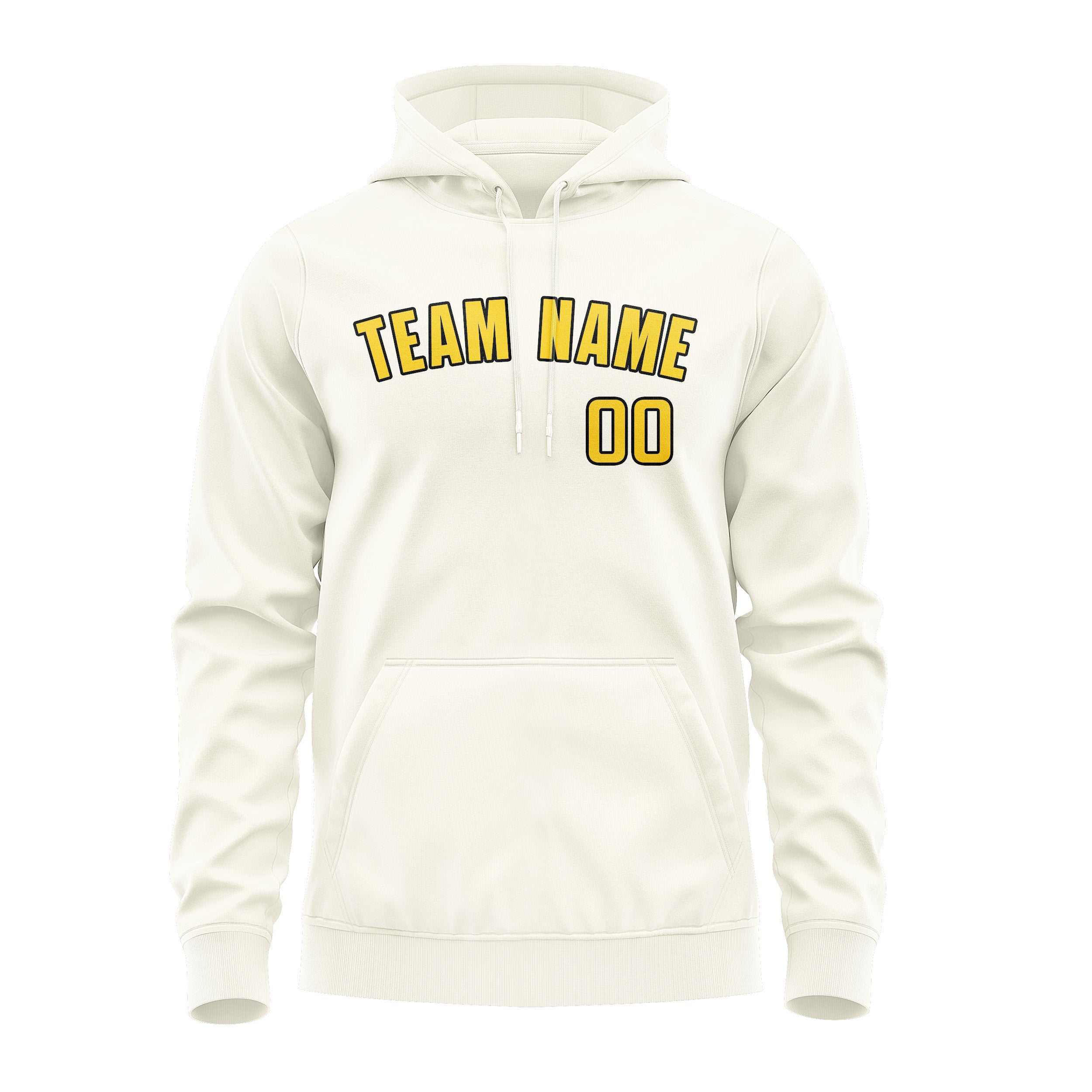 Custom Cream Gold Hoodie