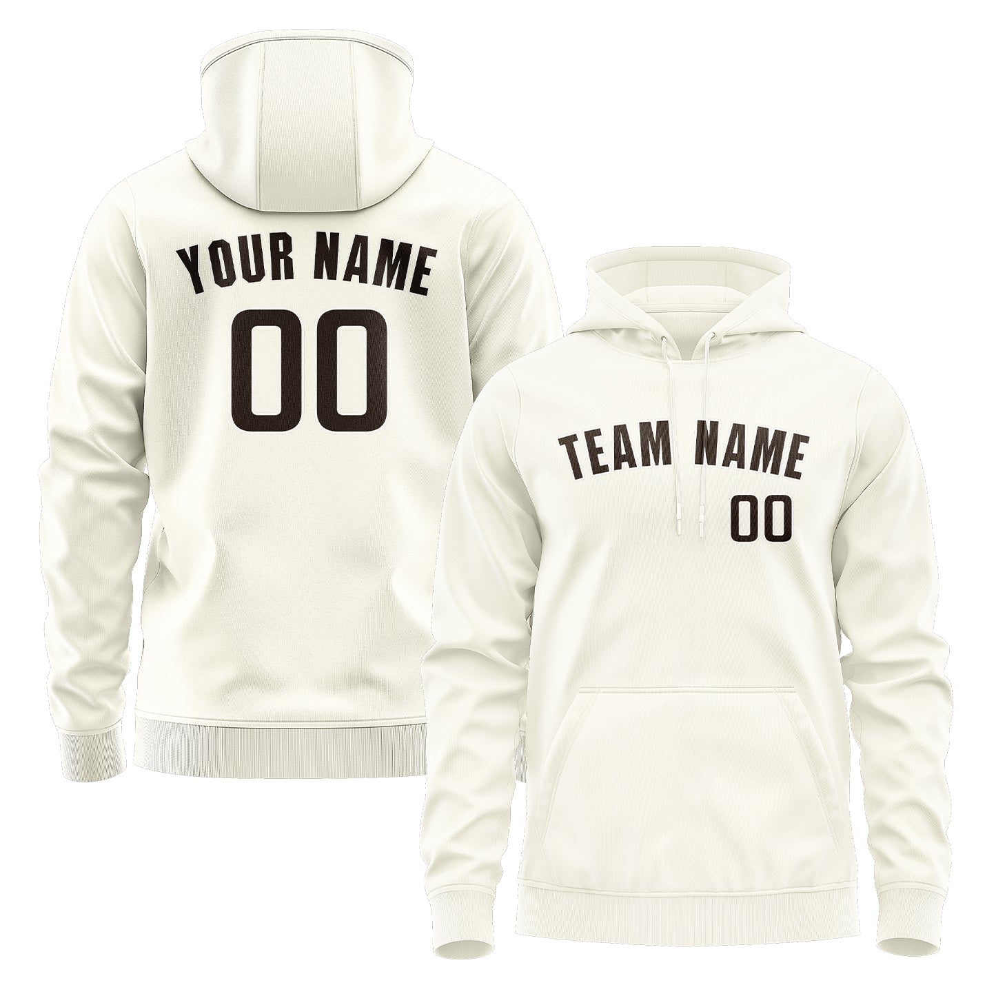 Custom Cream Brown Hoodie