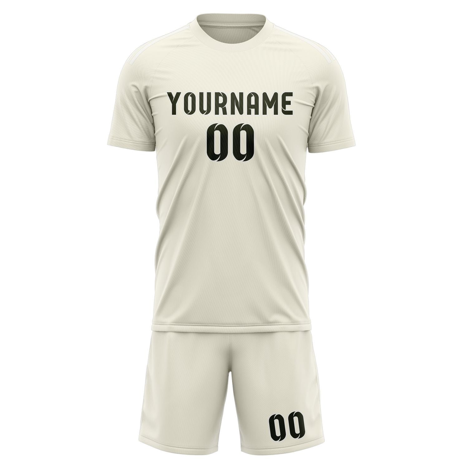 Custom Cream Olive Soccer Set