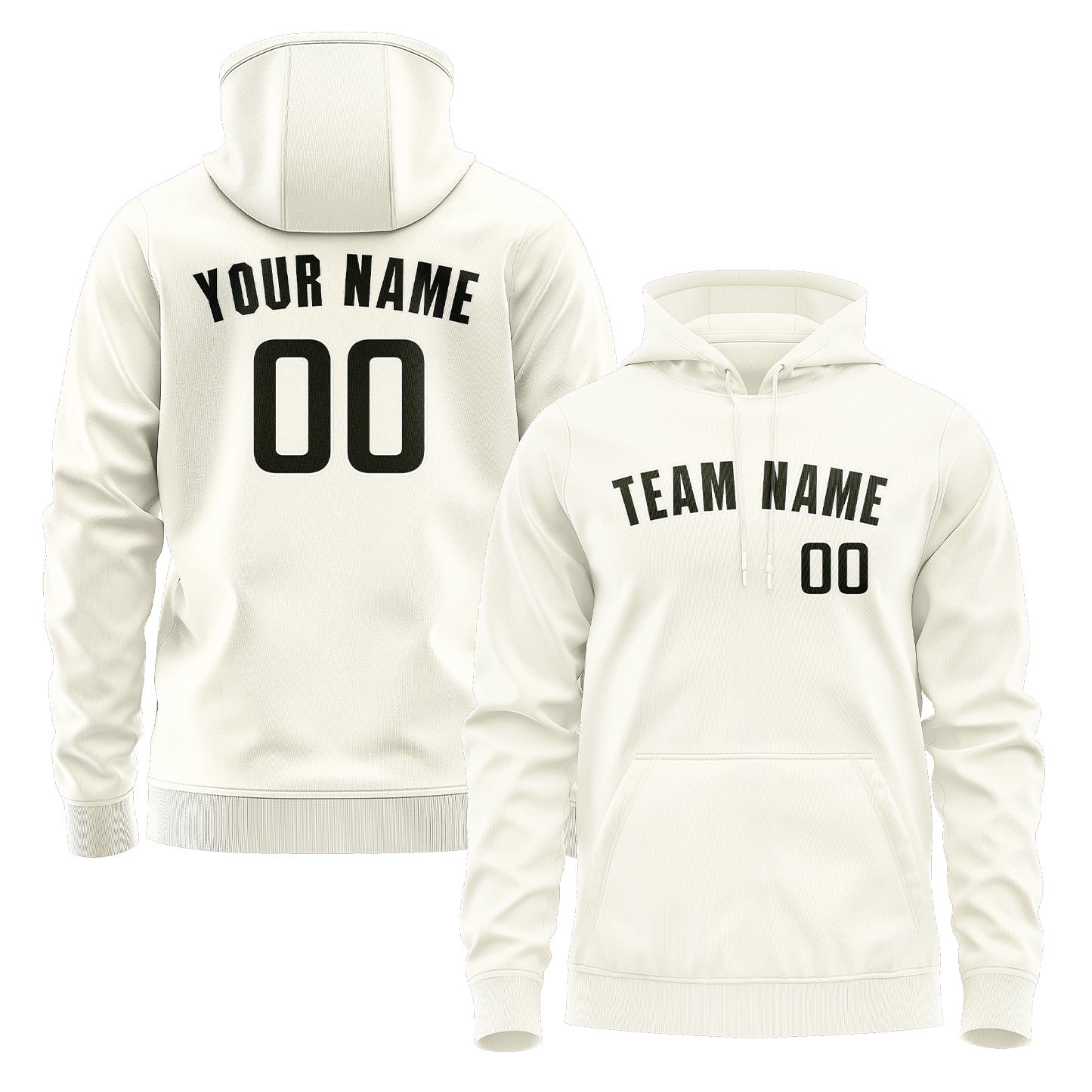 Custom Cream Olive Hoodie