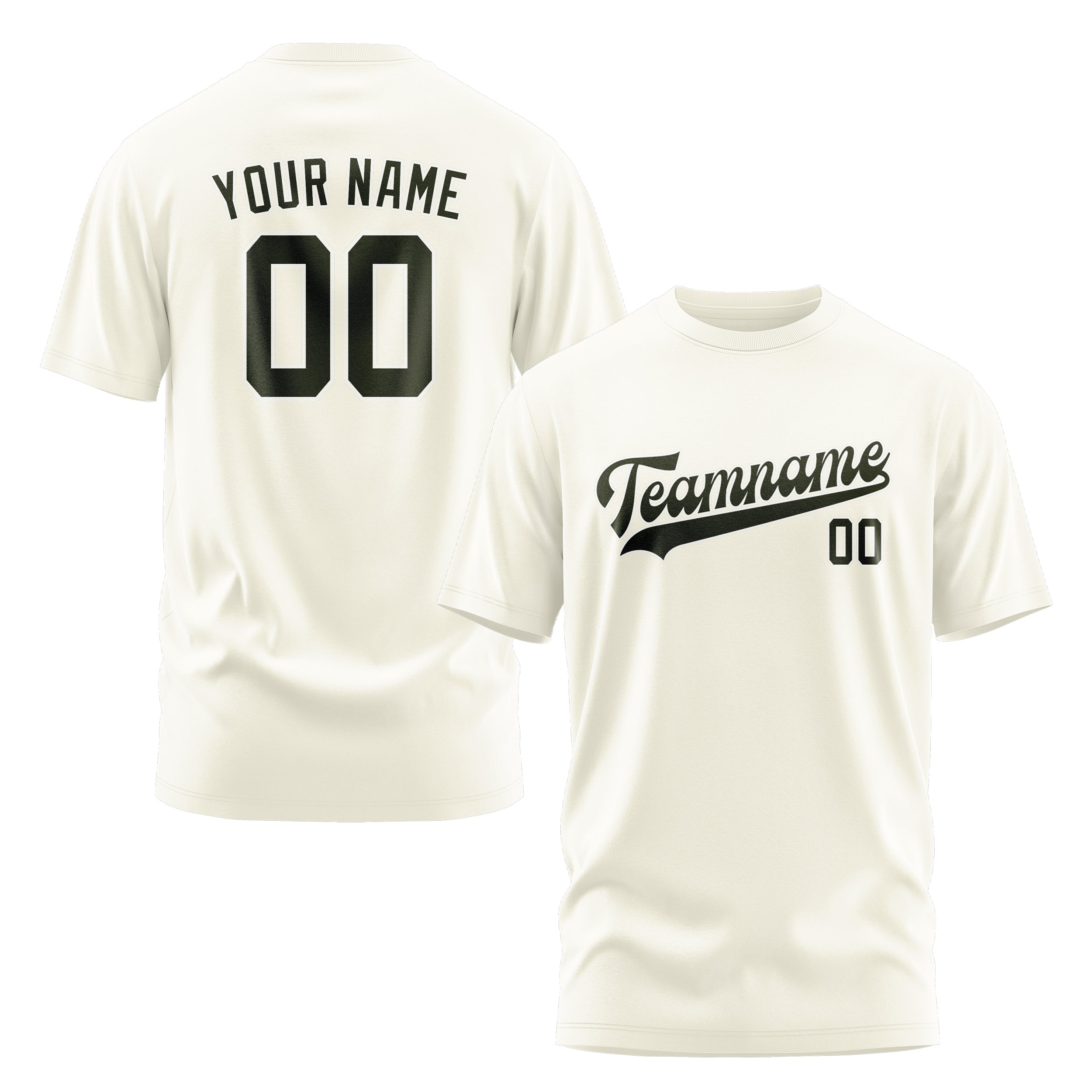 Custom Cream Olive T-Shirt