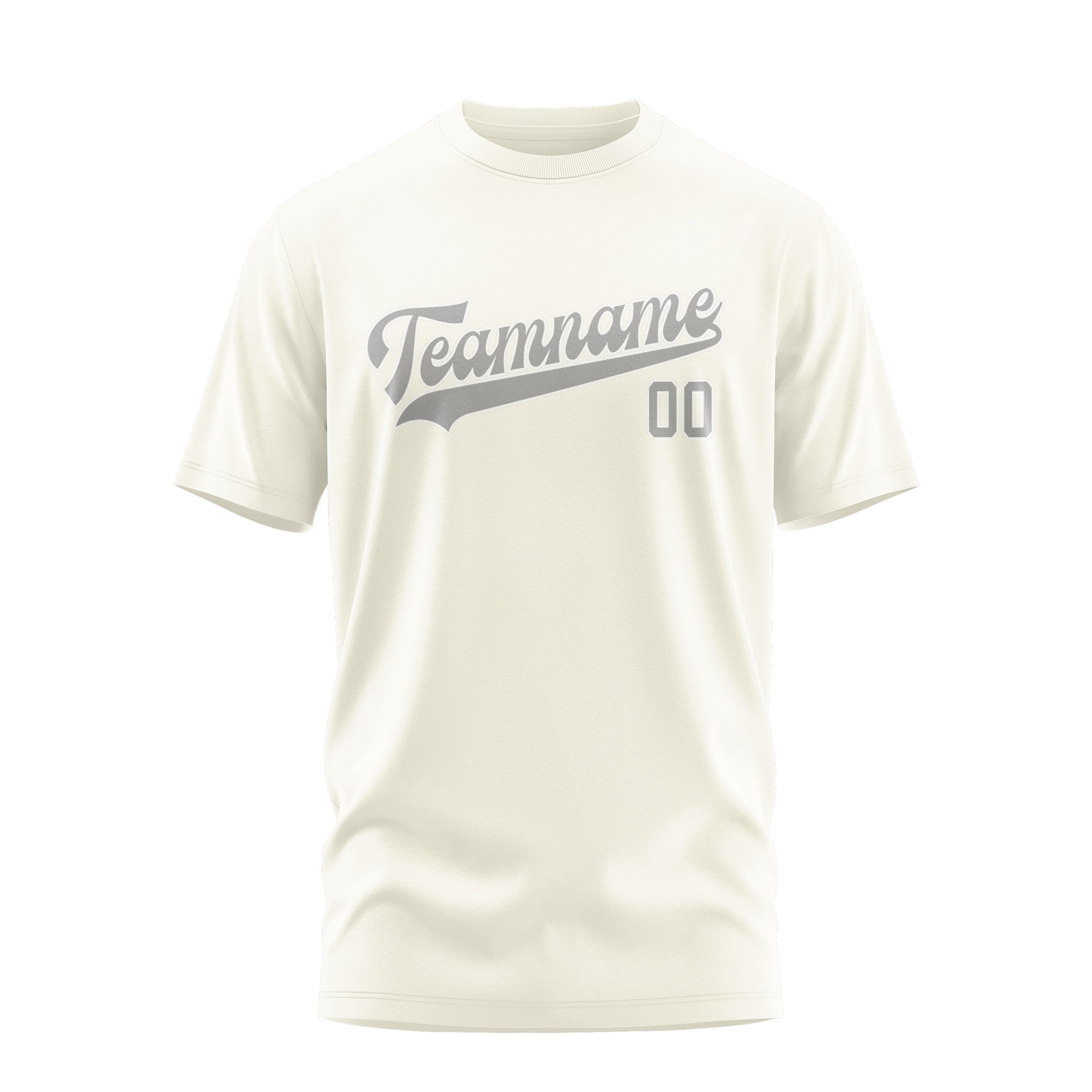 Custom Cream Gray T-Shirt