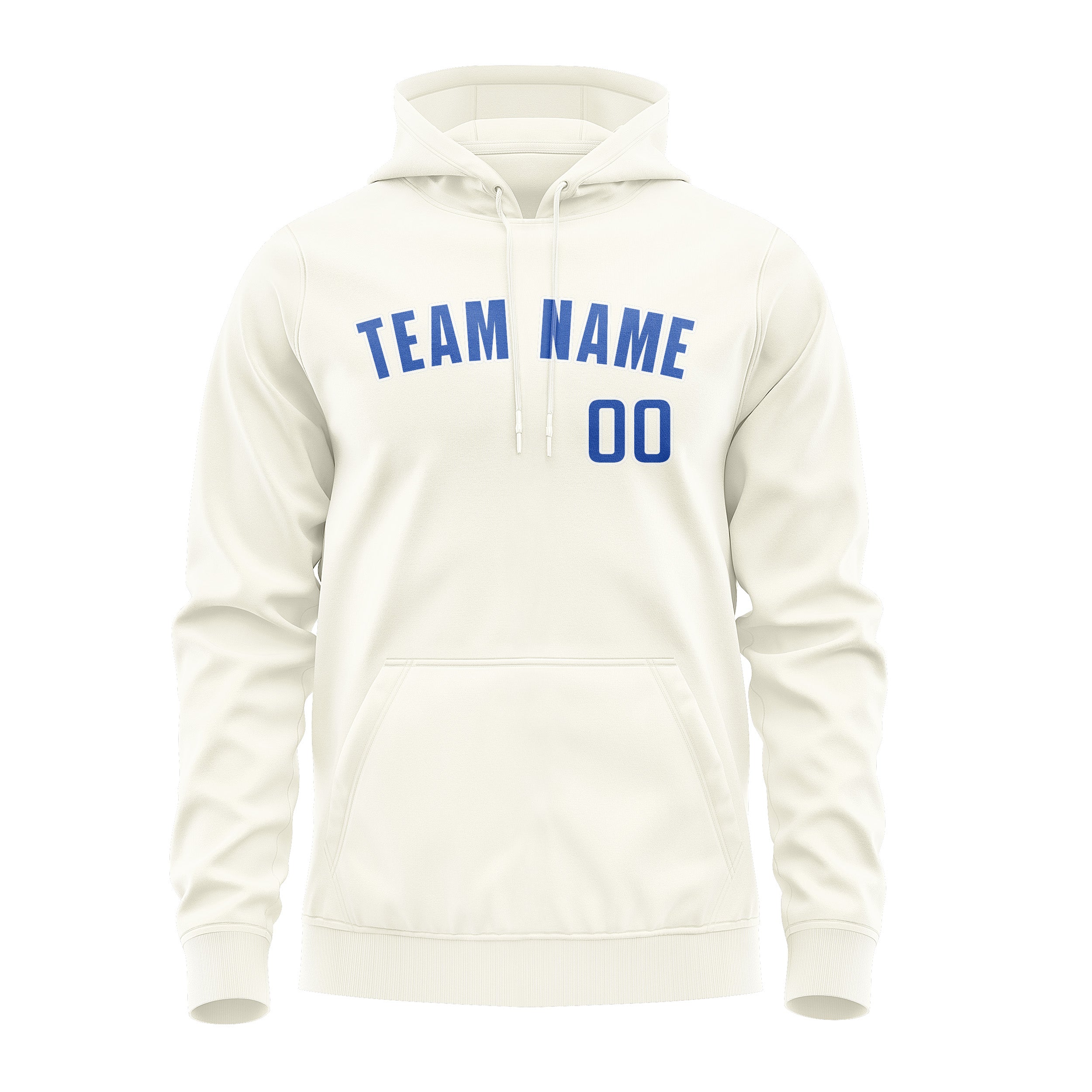 Custom Cream Sky Blue Hoodie