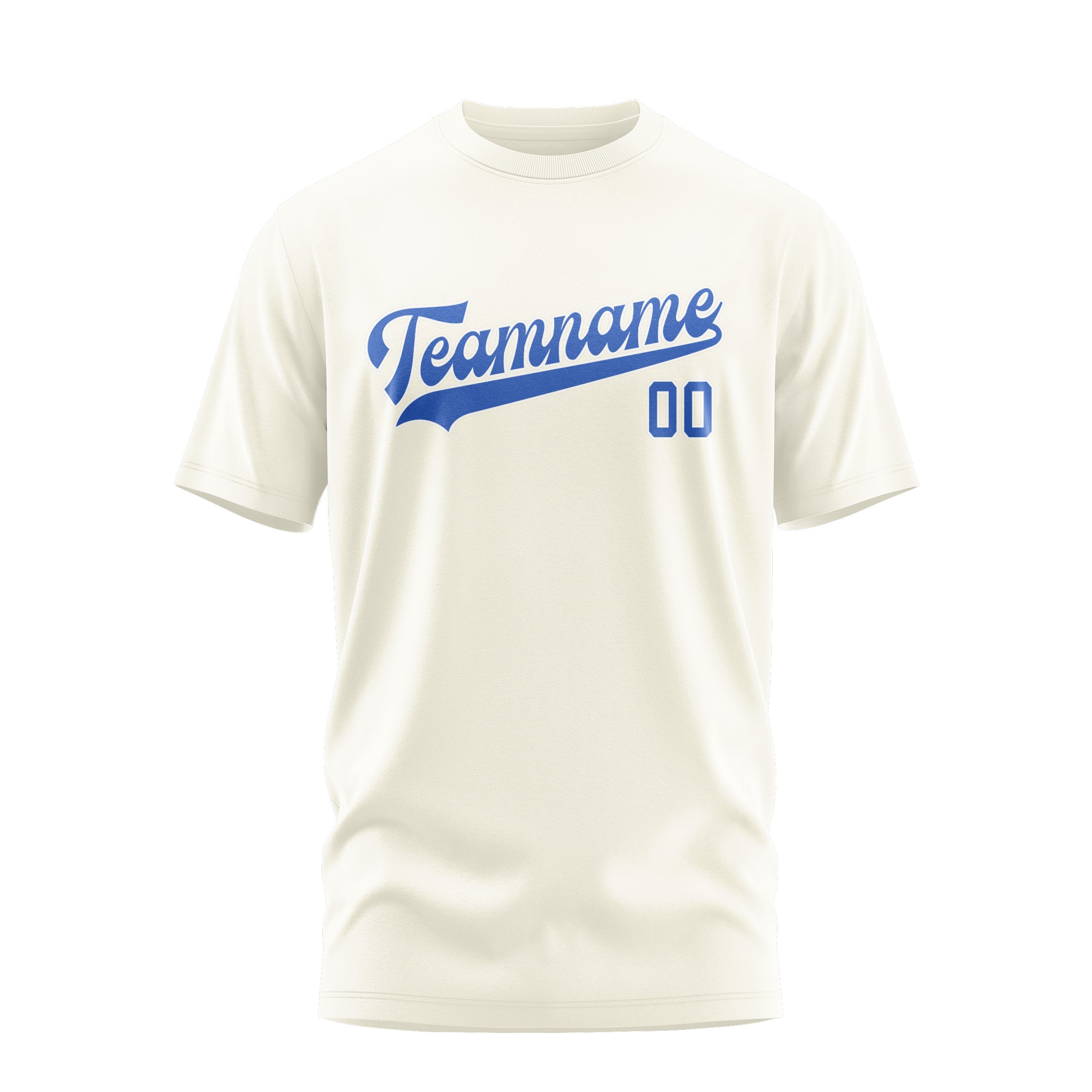 Custom Cream Sky Blue T-Shirt