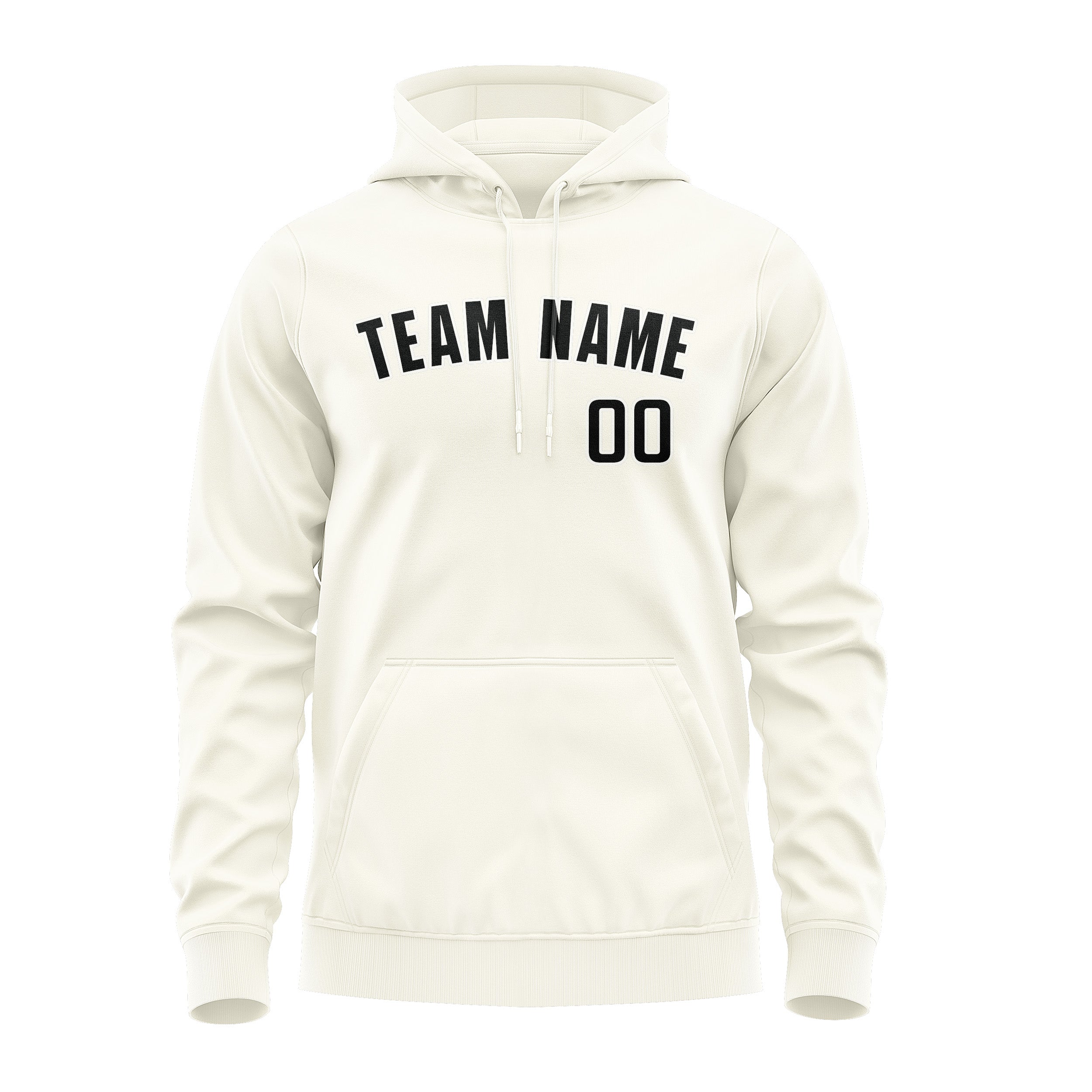 Custom Cream Black Hoodie