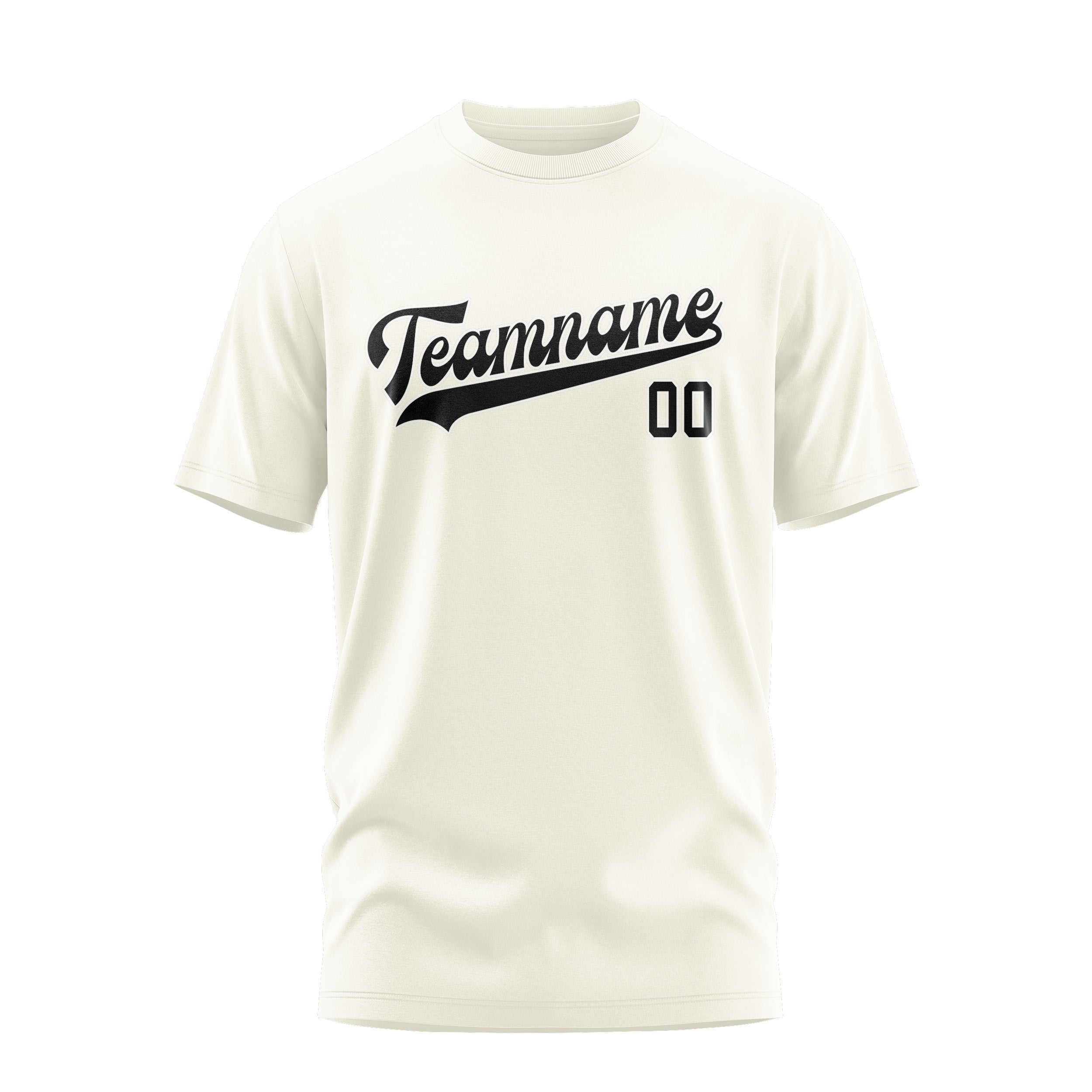 Custom Cream Black T-Shirt