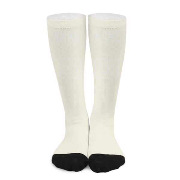 Custom Cream White Knee-High Sock