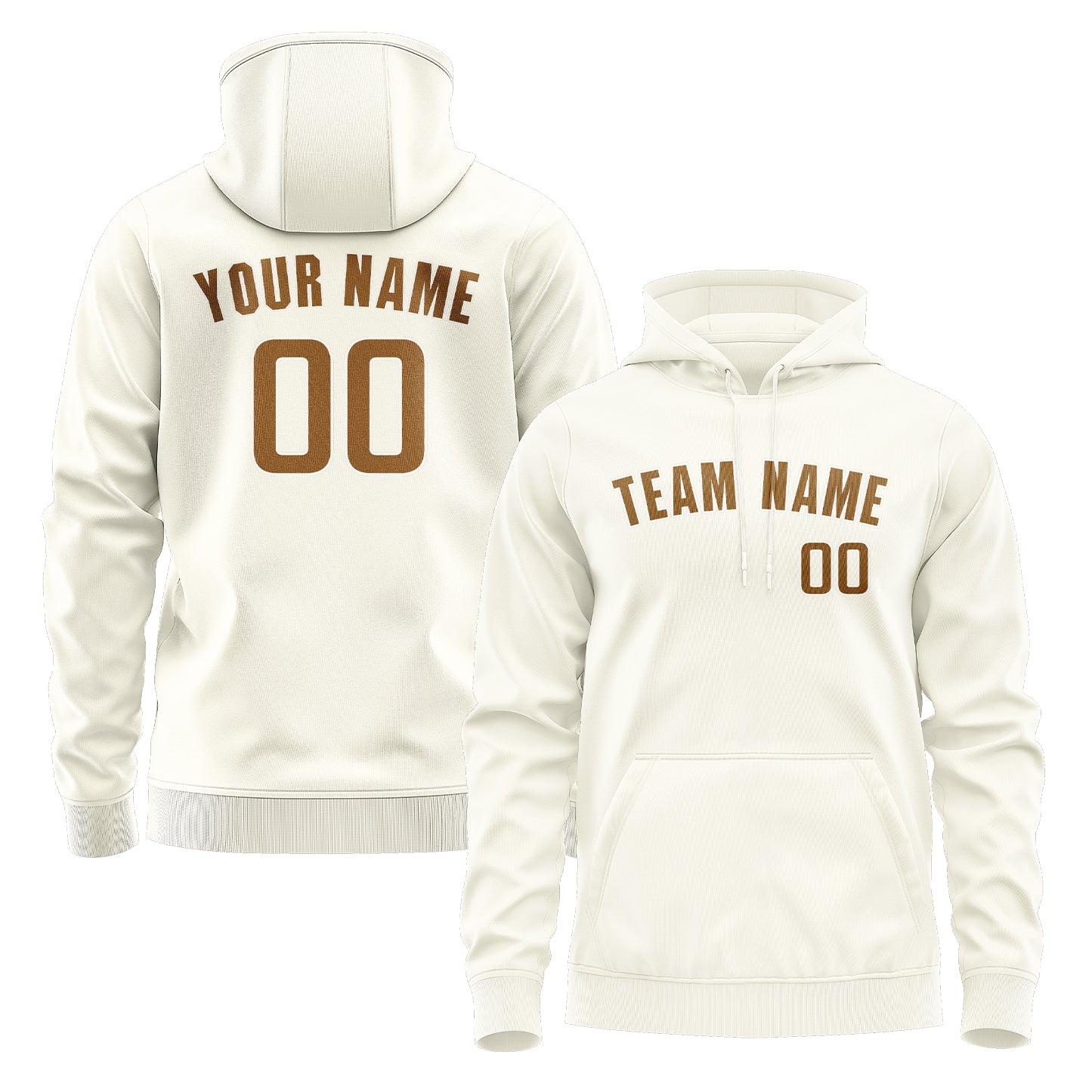 Custom Cream Khaki Hoodie