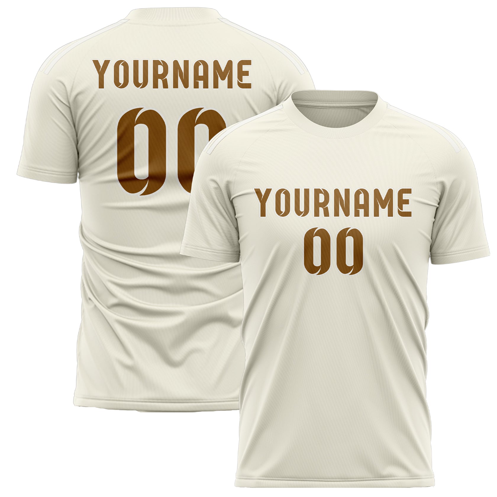 Custom Cream Khaki Soccer Jersey