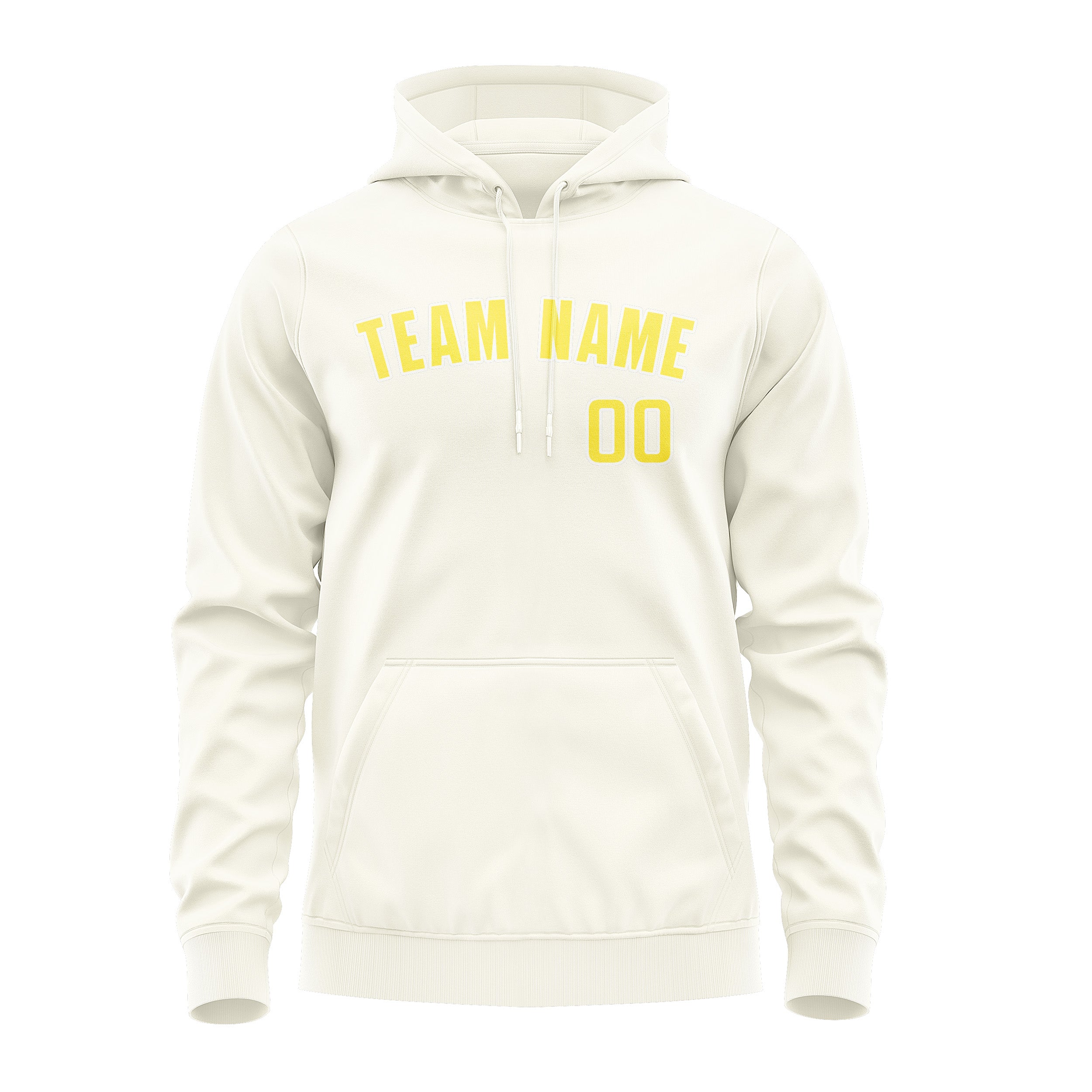 Custom Cream Light Yellow Hoodie
