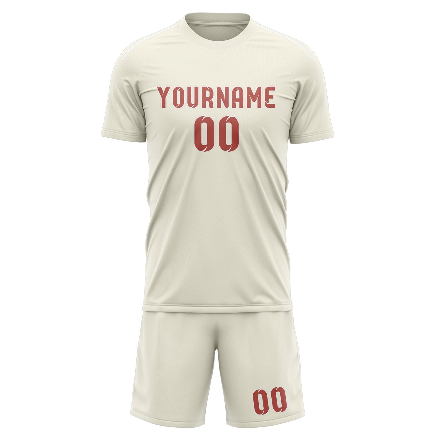 Custom Cream Copper Rose Soccer Set