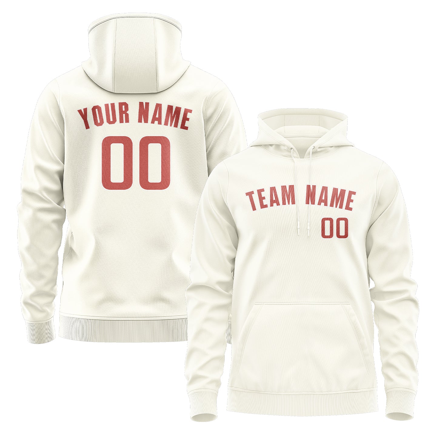Custom Cream Copper Rose Hoodie