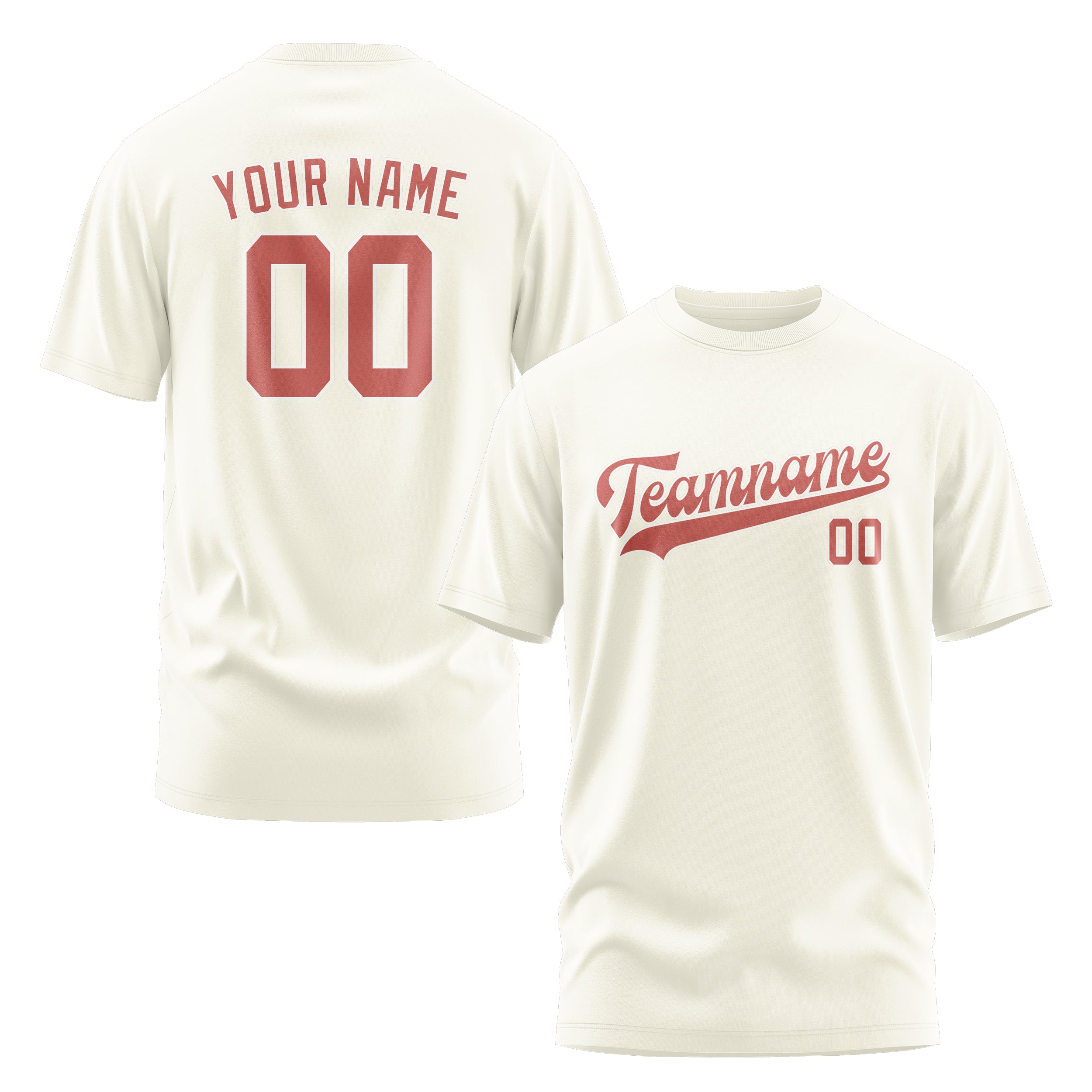 Custom Cream Copper Rose T-Shirt
