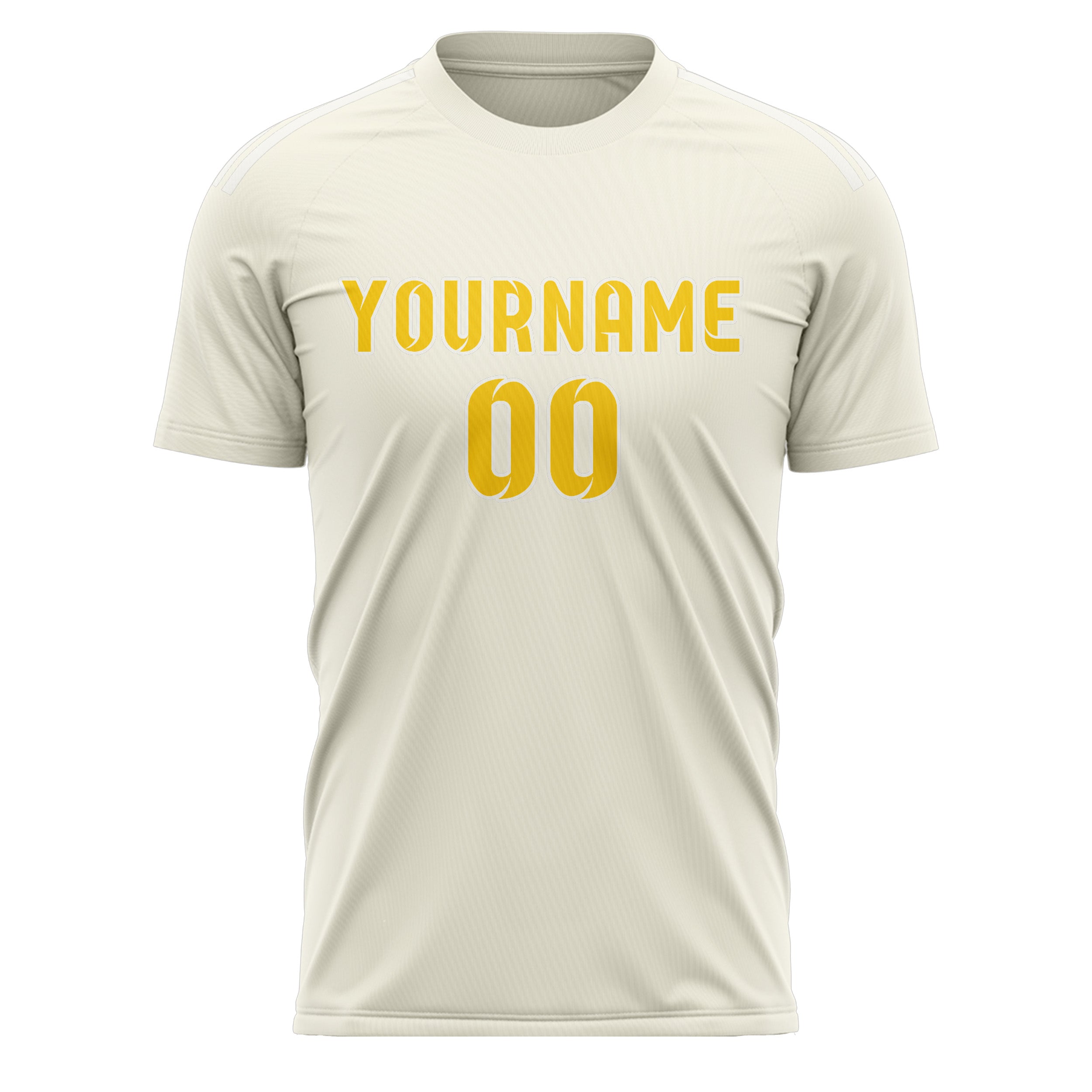 Custom Cream Gold Soccer Jersey