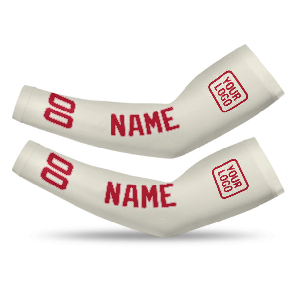Custom Cream Red Arm Sleeve