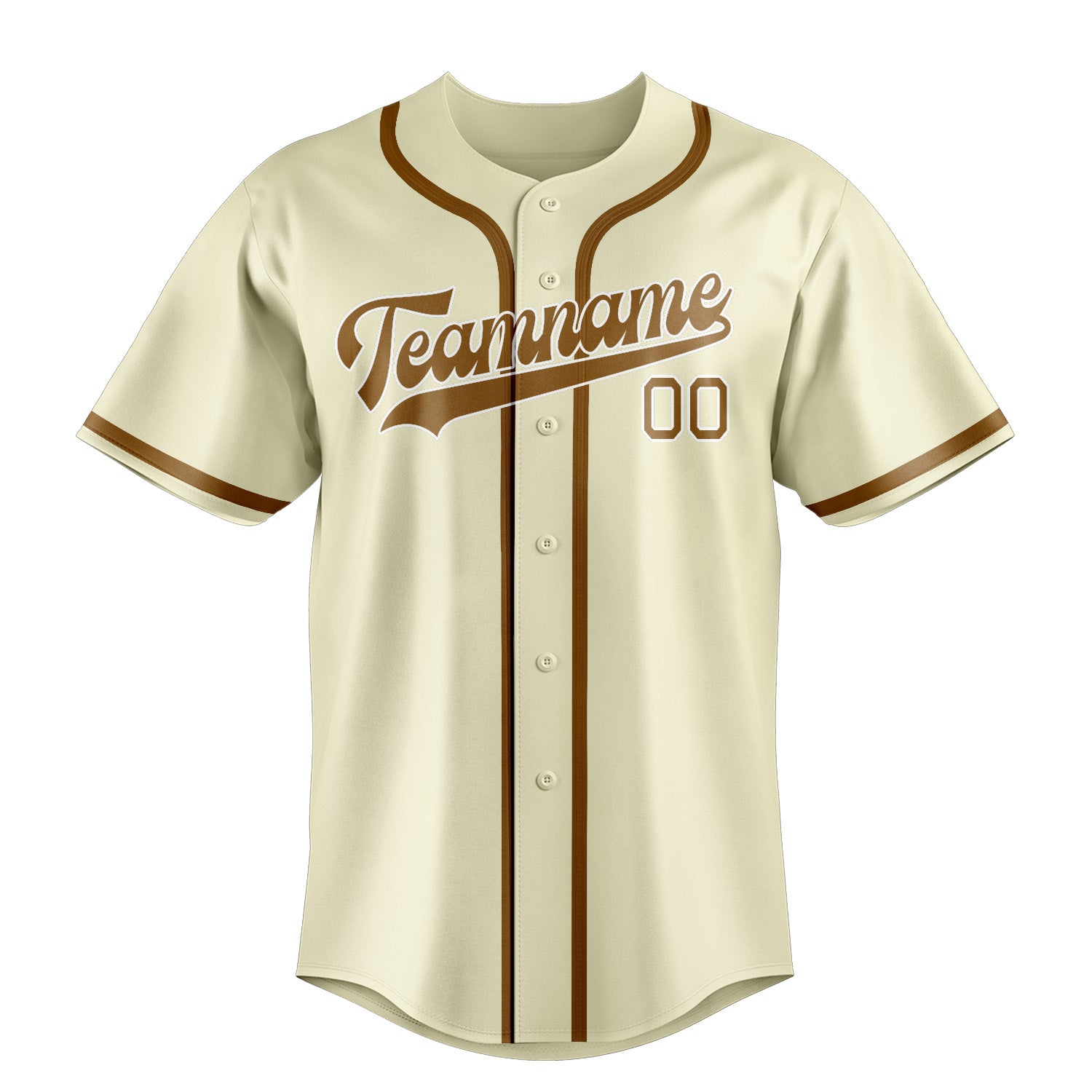 Custom Cream Khaki Baseball Jersey