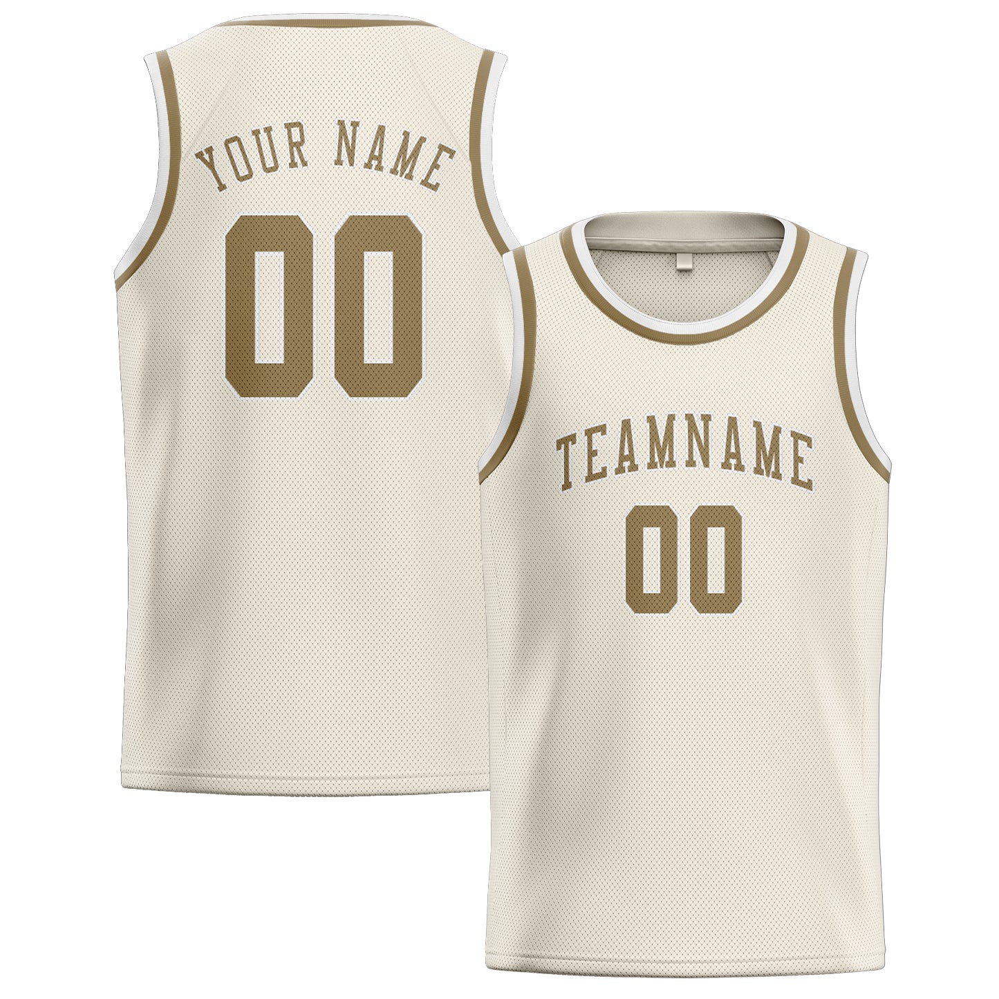 Custom Cream Light Khaki Basketball Jersey