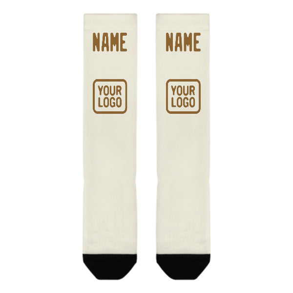 Custom Cream Khaki Knee-High Sock