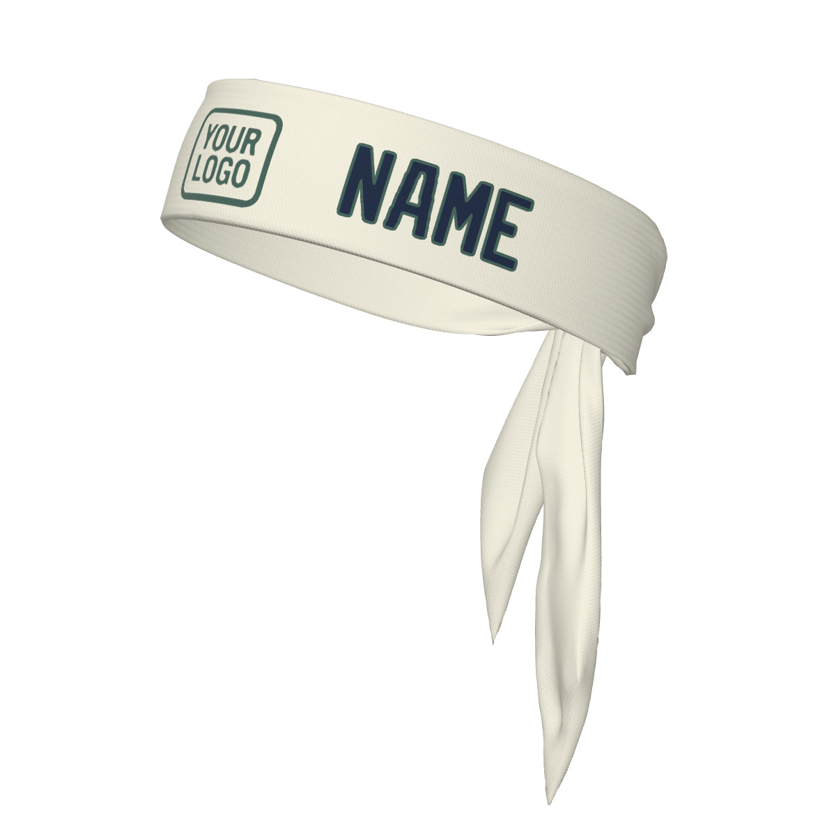 Custom Cream Blue Headband