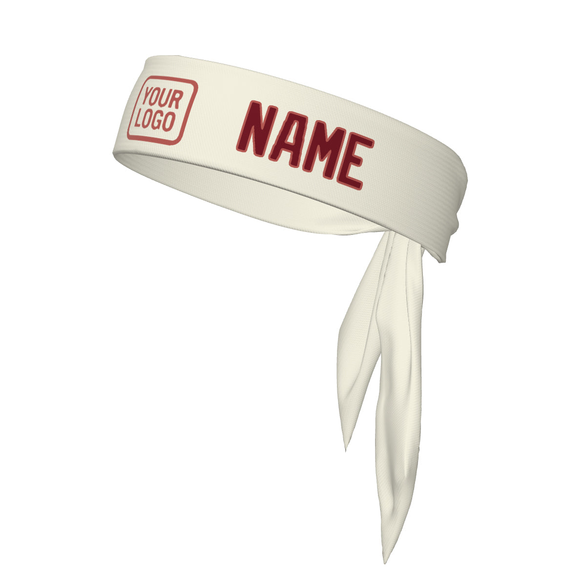 Custom Cream Crimson Red Headband