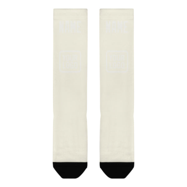 Custom Cream White Knee-High Sock