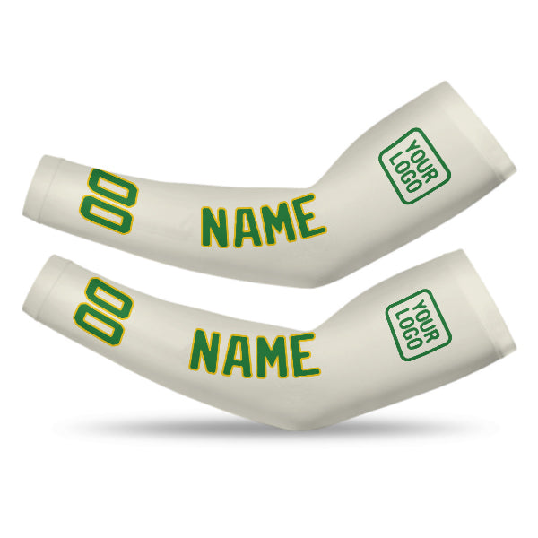 Custom Cream Emerald Green Arm Sleeve