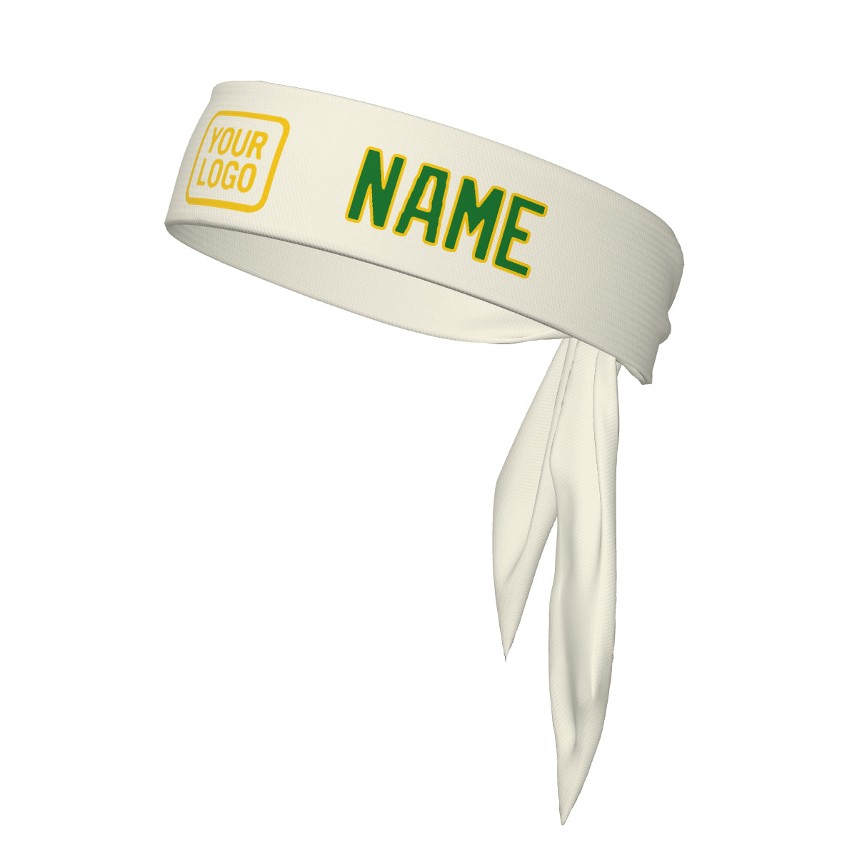 Custom Cream Emerald Green Headband