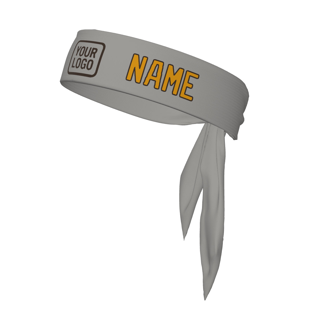 Custom Gray Yellow Headband