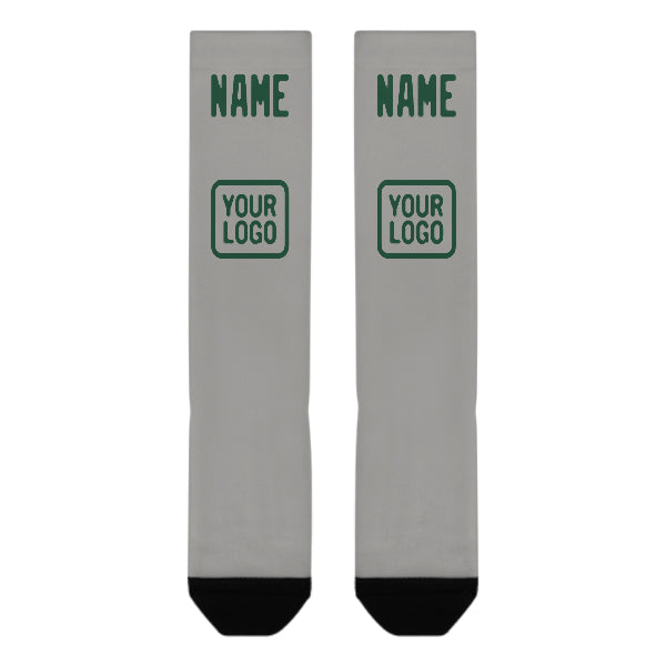 Custom Gray Green Knee-High Sock