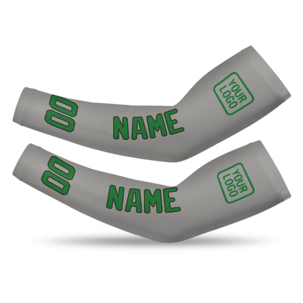 Custom Gray Emerald Green Arm Sleeve
